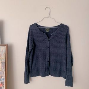 Eddie Bauer Navy Blue Cardigan Large